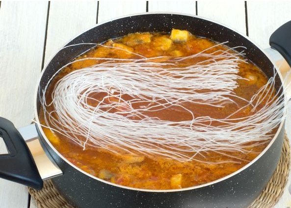 Thick Soup with Funchose and Mushrooms step 10