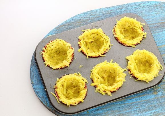 Potato Baskets with Herring “Cream” step 4