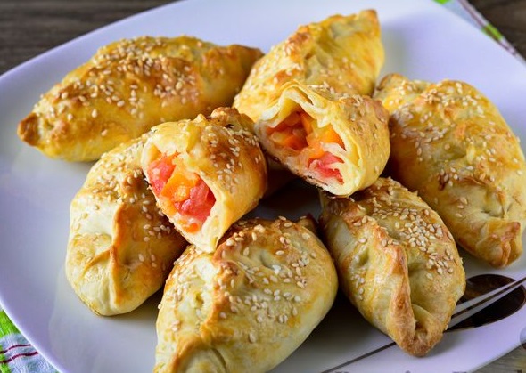 Puff Pastry Pies with Vegetable Filling