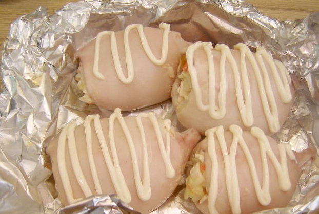 Squid Stuffed with Crab Salad step 5