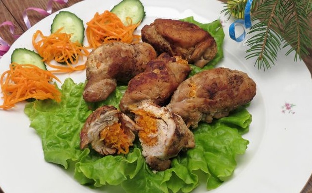 Korean Style Pork Rolls with Carrots