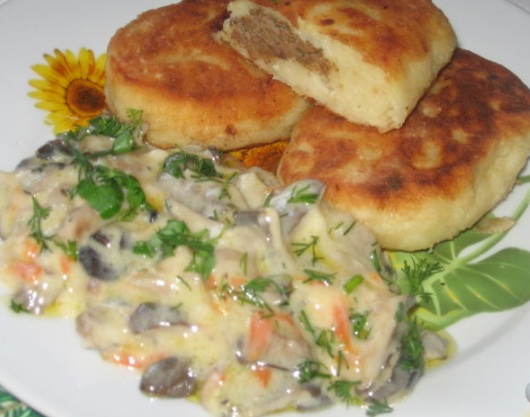 Potato Zrazy and Mushrooms