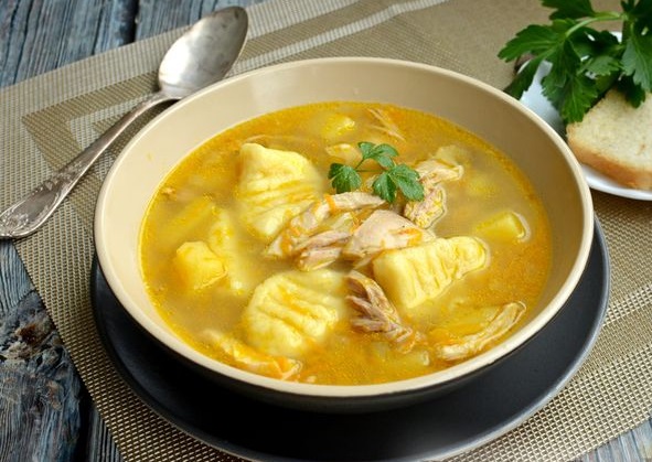 Chicken Soup with Potato Gnocchi