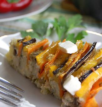 Rice Casserole with Meat and Vegetables