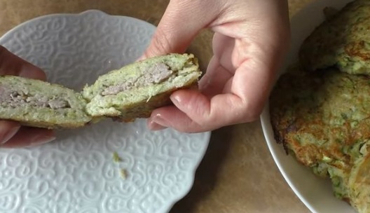 Zucchini and Potato Pancakes, with Meat Filling step 9