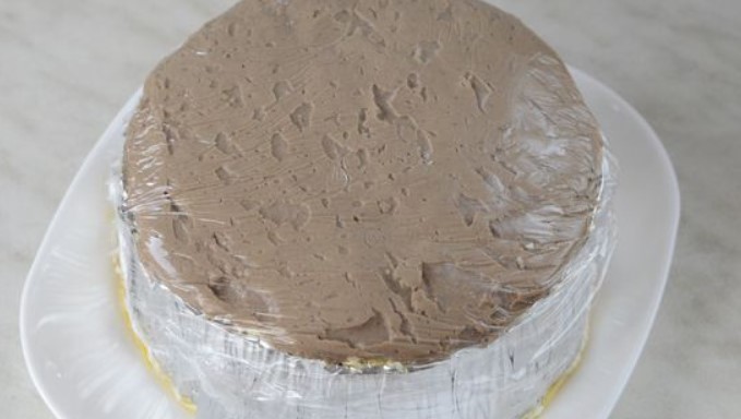 Cake Appetizer with Liver Pate and Cottage Cheese step 19