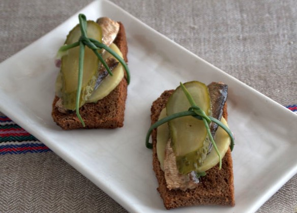 Canapes with Sprats
