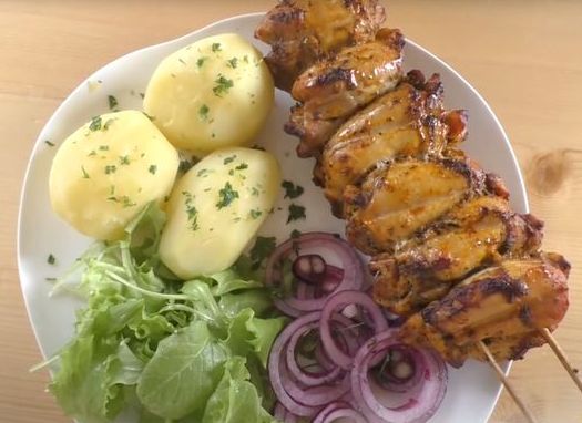 Chicken Thighs Barbecue Marinated From Fermented Baked Milk (in the Oven)