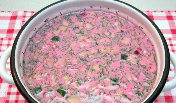 Cold Beetroot with Beans and Cucumber step 8