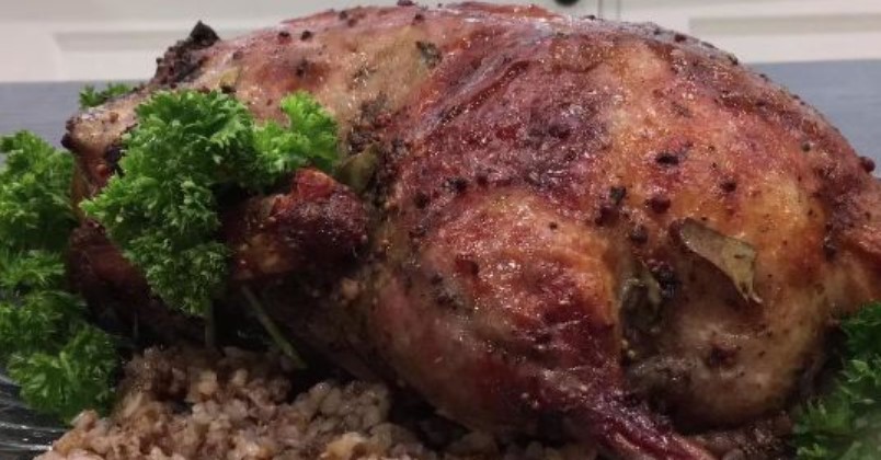 Duck Stuffed with Buckwheat