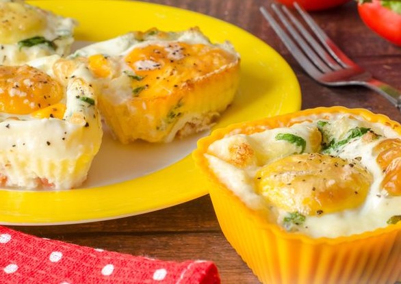 Fried Eggs with Vegetables and Cheese (in the Oven)