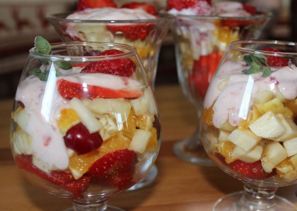 Salad with Strawberries “Fruit Holiday”