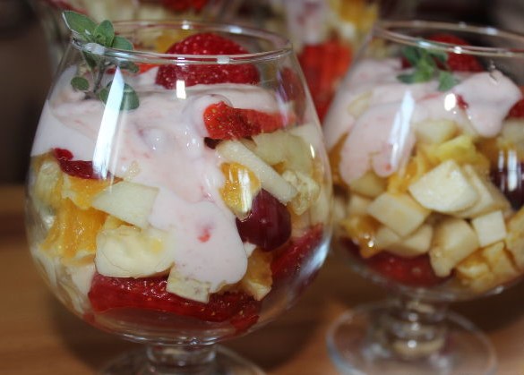 Salad with Strawberries “Fruit Holiday” step 6