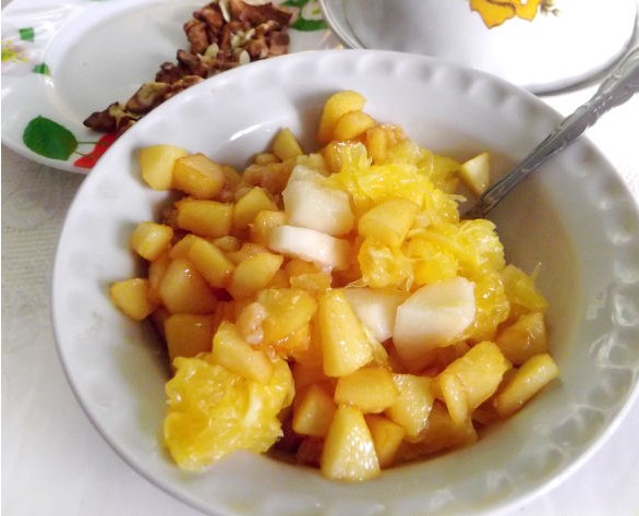 Fruit Salad with Quince, Pear and Orange step 9