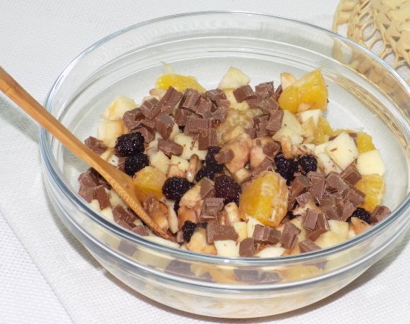 Fruit Salad with Chocolate and Whipped Cream step 8