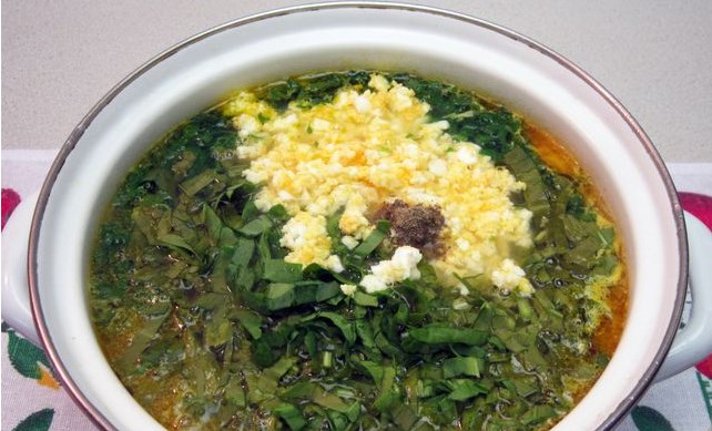 Green Borsch with Sorrel and Turkey Meat step 7