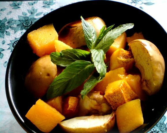 Oven Baked Pumpkin with Apples and Quincey