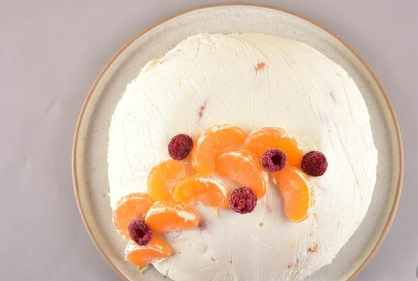 Curd Jelly with Condensed Milk and Tangerines step 3