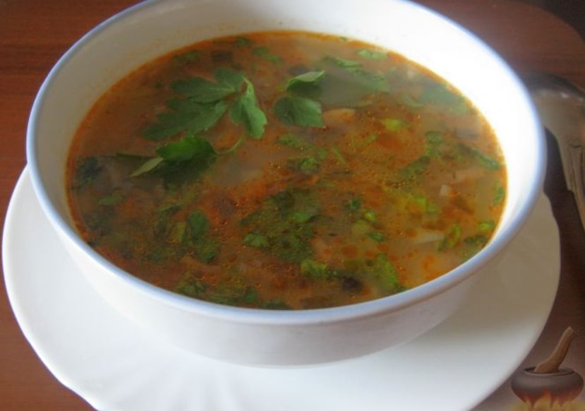 Lenten Rassolnik with Mushrooms