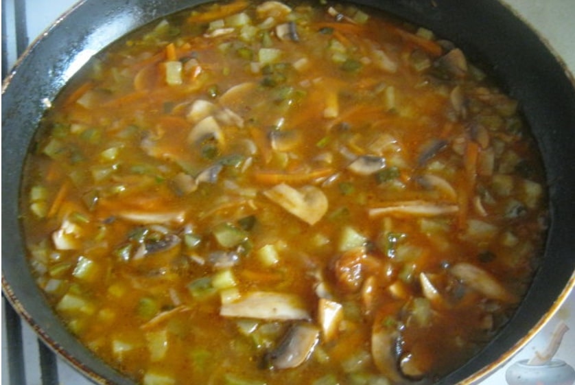 Lenten Rassolnik with Mushrooms step 9