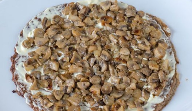 Liver Cake with Mushrooms and Cheese step 18