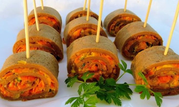 Liver Rolls with Carrots