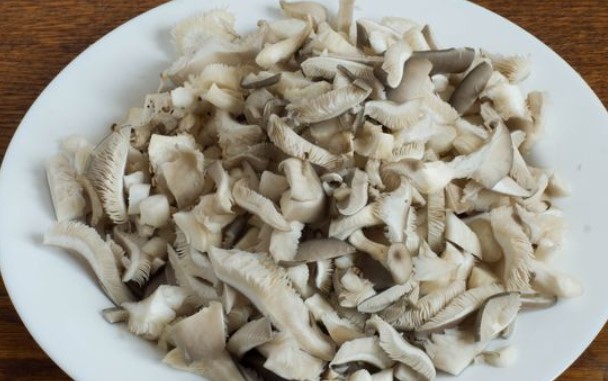 Oyster Mushroom Julienne with Processed Cheese step 2