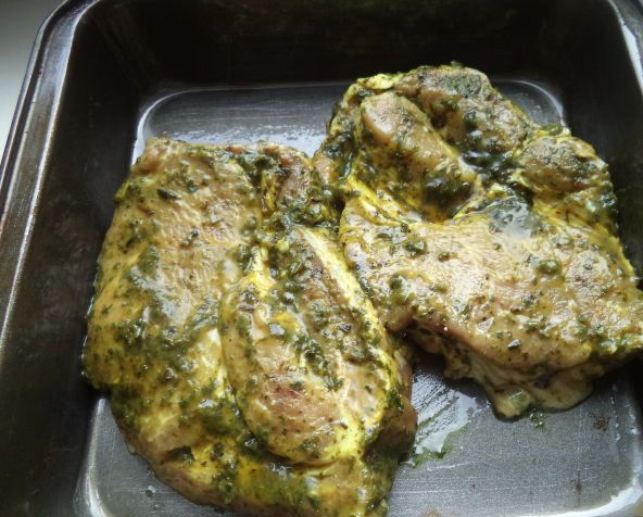 Pork Baked in Basil Marinade step 4