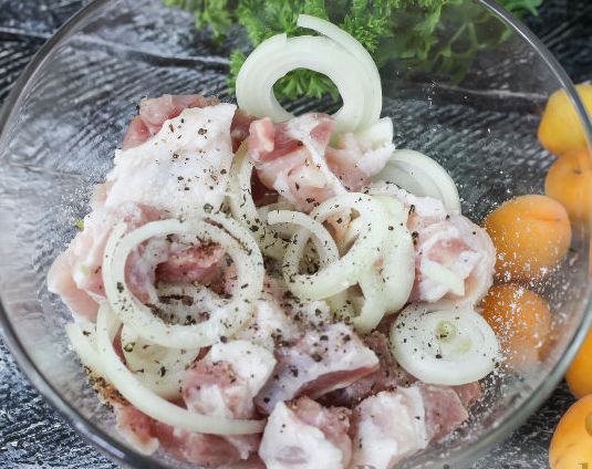 Pork Kebab with Apricots step 1