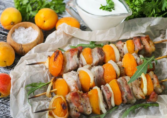 Pork Kebab with Apricots