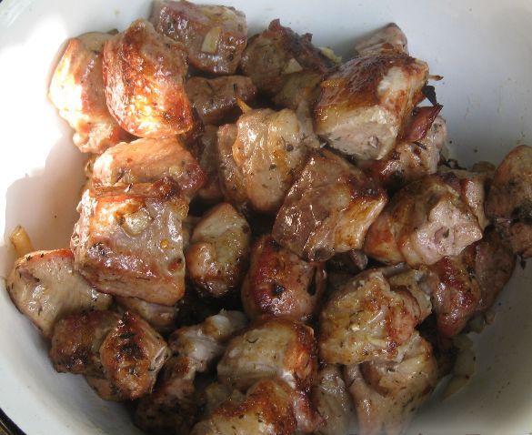 Pork Kebab with Garlic