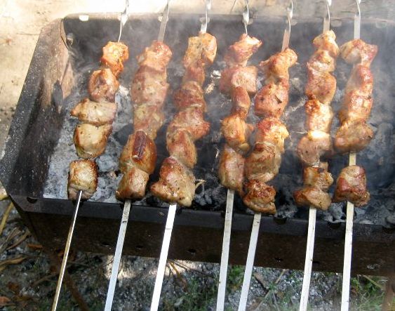 Pork Kebab with Garlic
