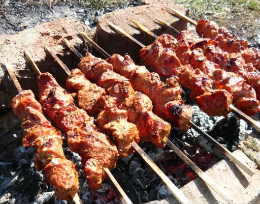 Pork Kebab Marinated in Tomato