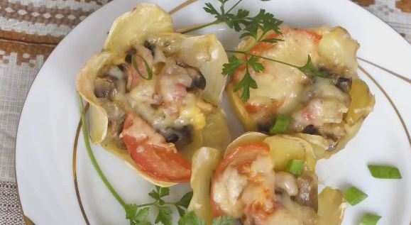 Potato Baskets with Mushrooms