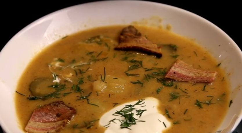 Rassolnik with Cheese (No Pearl Barley)