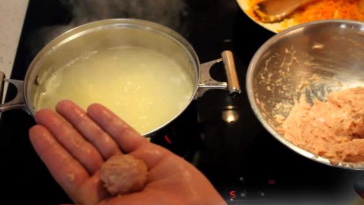 Rassolnik with Millet and Meatballs step 8