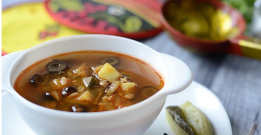 Lenten Rassolnik with Olives and Prunes