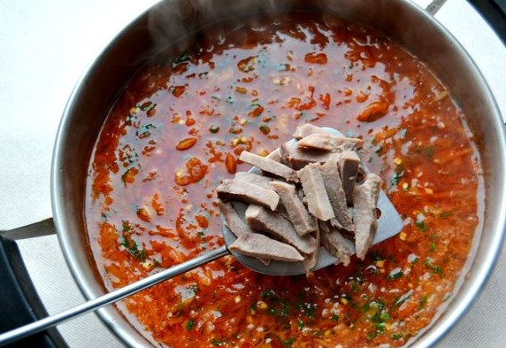 Red Borsch with Pork Tongue step 11