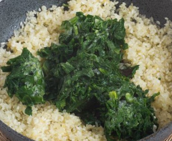 Rice with Spinach and Cheese step 5