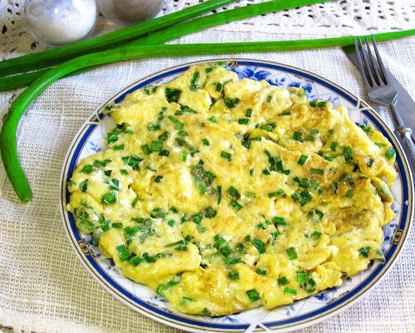 Scrambled Eggs with Green Onions
