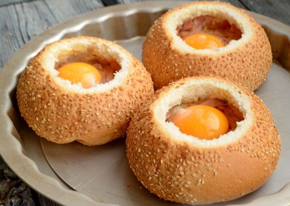Scrambled Eggs with Ham in Buns (in the Oven) step 7