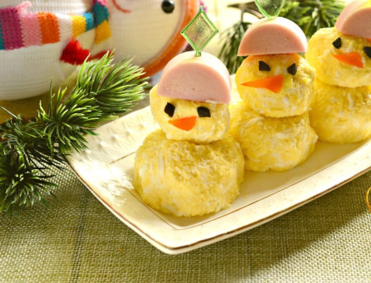 Snack “Snowmen” for the New Year’s table