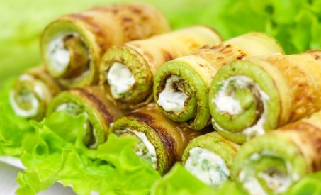Zucchini Rolls with Cream Cheese