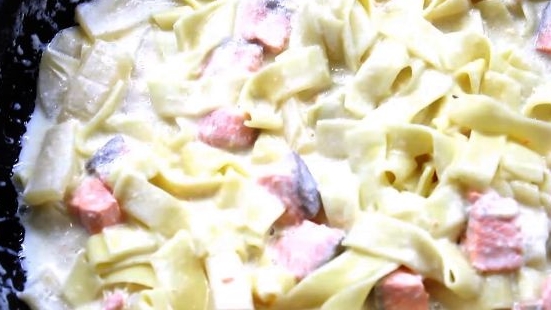 Pasta with Seafood in a Creamy Sauce