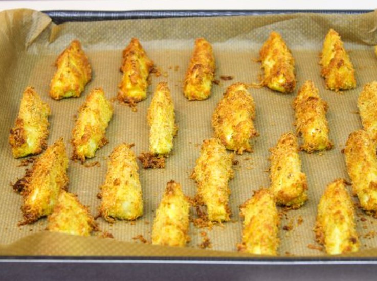 Zucchini Sticks Baked in Cheese Breading step 6
