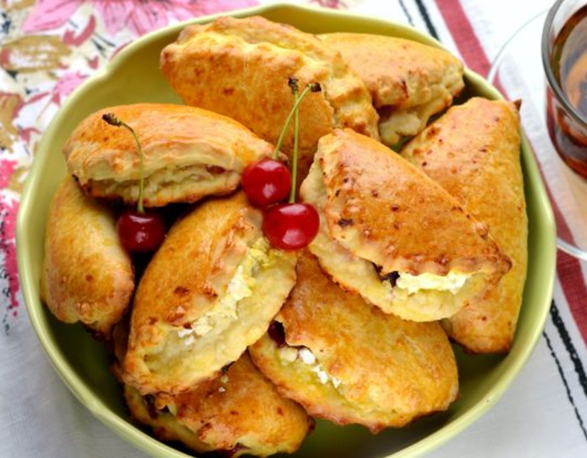 Spices with Curd and Cherry Filling
