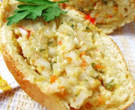 Curd Roll with Seafood Filling