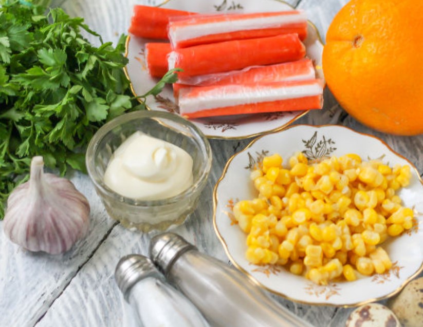 “Royal” Salad with Oranges step 1