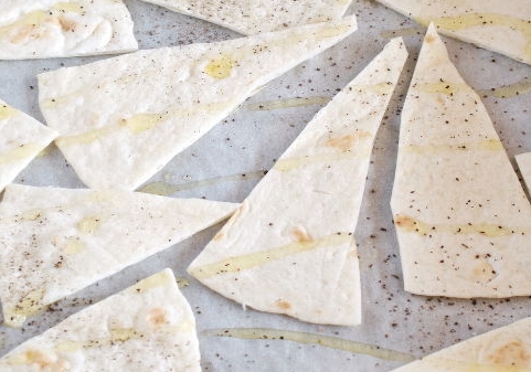 Caesar Salad with Lavash Chips step 2