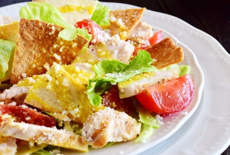 Caesar Salad with Lavash Chips step 9